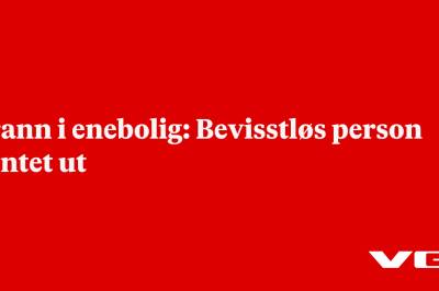 Brann i enebolig: Bevisstløs person hentet ut