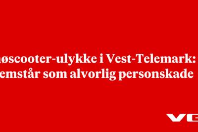 Snøscooter-ulykke i Vest-Telemark: – Fremstår som alvorlig personskade