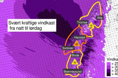 Kraftig storm kan bli orkan i Tromsø