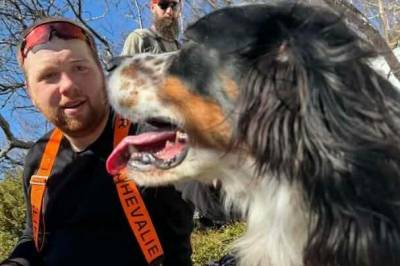 Sju timer lang aksjon for å redde hund ned fra fjellhylle