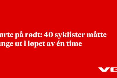 Kjørte på rødt: 40 syklister måtte punge ut i løpet av én time