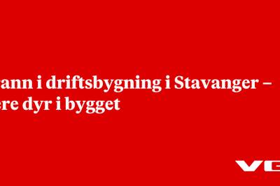 Brann i driftsbygning i Stavanger – flere dyr i bygget