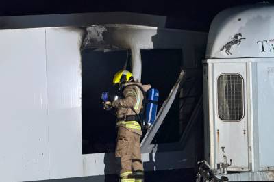Åtte personer evakuert under brann i Skien