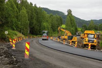 Pauser veiarbeidet på fv. 33 midlertidig