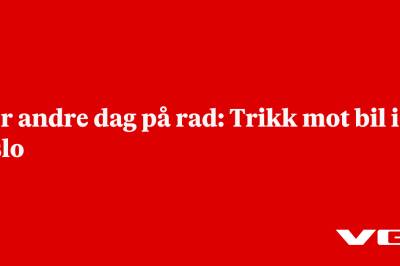 For andre dag på rad: Trikk mot bil i Oslo