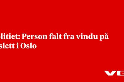 Politiet: Person falt fra vindu på Bislett i Oslo