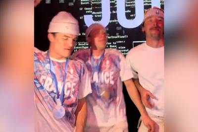 Tok OL-sølv- så dro de på byen