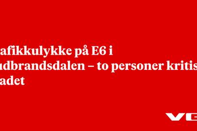 Trafikkulykke på E6 i Gudbrandsdalen – to personer kritisk skadet