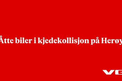 Åtte biler i kjedekollisjon på Herøy