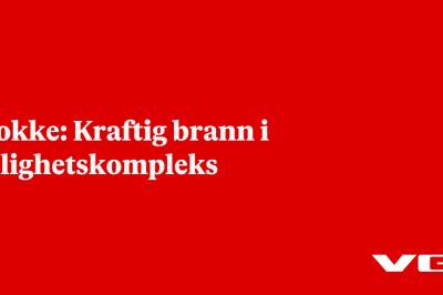 Stokke: Kraftig brann i leilighetskompleks