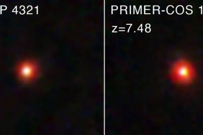 En slik rød flekk kan stamme fra sekunder etter universets begynnelse