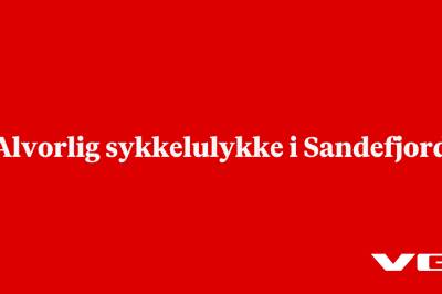 Alvorlig sykkelulykke i Sandefjord