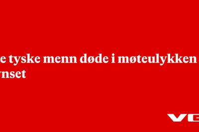 Tre tyske menn døde i møteulykken i Tynset