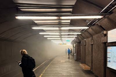 Røykutvikling på Tøyen T-bane i Oslo