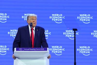 Donald Trump taler i Davos