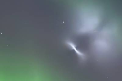 Mystisk lys på himmelen