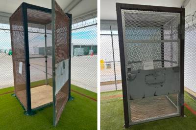 Alligator Alcatraz: Plasserte innsatte i små bur