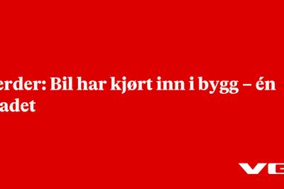 Færder: Bil har kjørt inn i bygg – én skadet