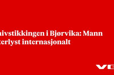 Knivstikkingen i Bjørvika: Mann etterlyst internasjonalt