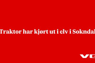 Traktor har kjørt ut i elv i Sokndal