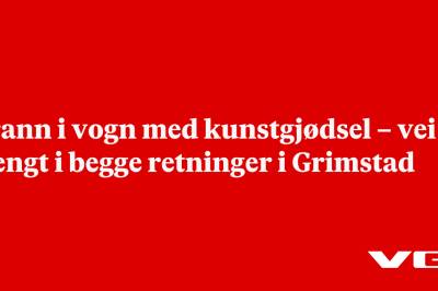 Brann i vogn med kunstgjødsel – vei stengt i begge retninger i Grimstad