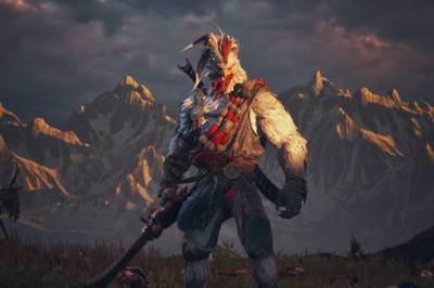 Hakk ned fiender som en muskuløs kyllingmann