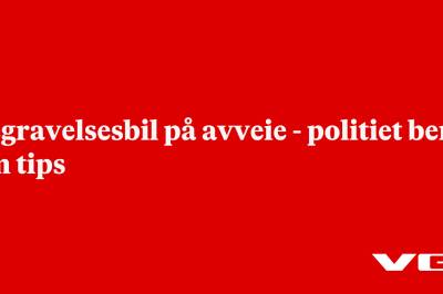Begravelsesbil på avveie - politiet ber om tips