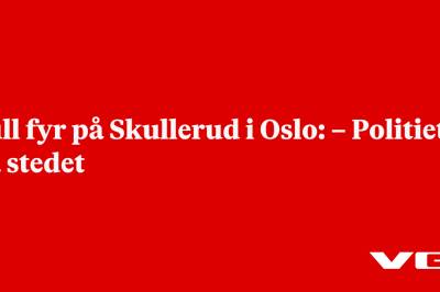 Full fyr på Skullerud i Oslo: – Politiet på stedet