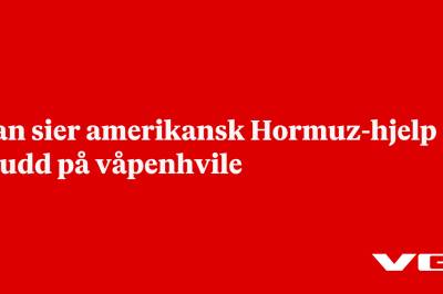 Iran sier amerikansk Hormuz-hjelp er brudd på våpenhvile