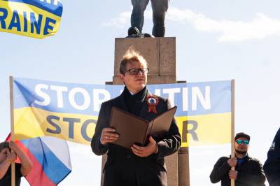 Spilte ukrainsk nasjonalsang under russisk seiersmarkering