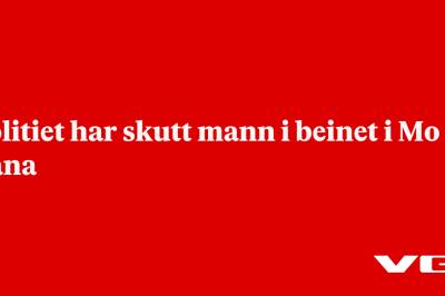 Politiet har skutt mann i beinet i Mo i Rana