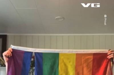 Noen skar opp Pride-flagget til Marius (18)