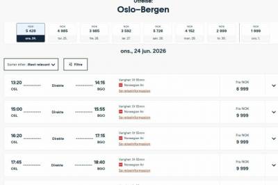 Billettprisene hos Norwegian går i taket