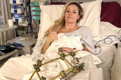 Vonn deler bilde frå sjukehussenga – operert for tredje gong