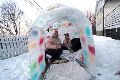 Bygde iglo av is: – Måtte utnytte sjansen