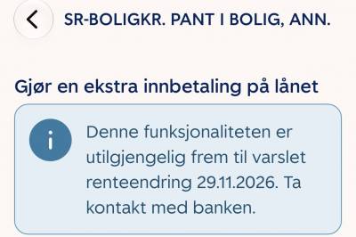 Storbank har satt inn sperre for boliglånere