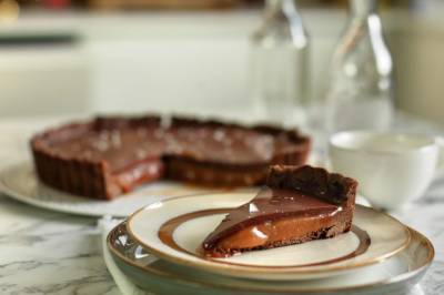Sjokolade- og karamellpai