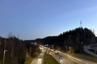 UP på veiene - bøtene flagret på E6 gjennom Ås