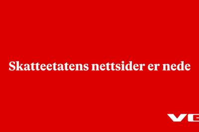 Skatteetatens nettsider er nede