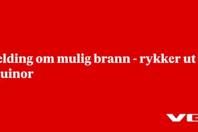 Melding om mulig brann - rykker ut til Equinor