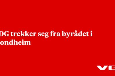 MDG trekker seg fra byrådet i Trondheim