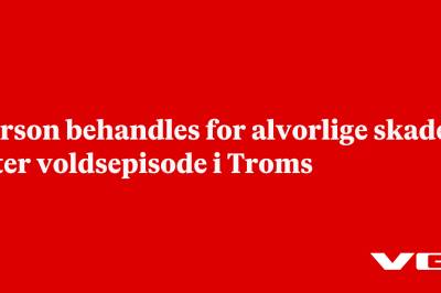 Person behandles for alvorlige skader etter voldsepisode i Troms