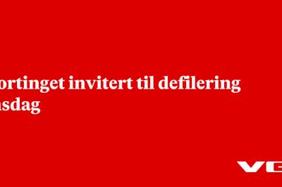Stortinget invitert til defilering onsdag