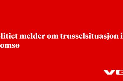 Politiet melder om trusselsituasjon i Tromsø