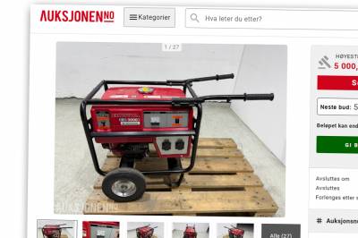 Ba om donasjoner av aggregater til Ukraina. Samtidig selger etaten brukte aggregater på auksjon.  