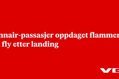 Finnair-passasjer oppdaget flammer på fly etter landing