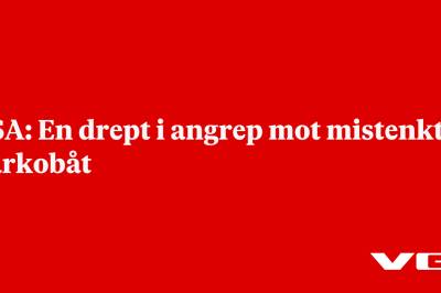 USA: En drept i angrep mot mistenkt narkobåt