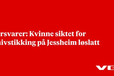 Forsvarer: Kvinne siktet for knivstikking på Jessheim løslatt