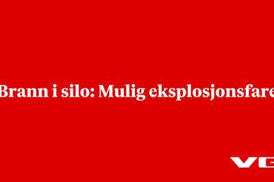 Brann i silo: Mulig eksplosjonsfare