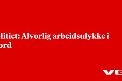 Politiet: Alvorlig arbeidsulykke i Stord